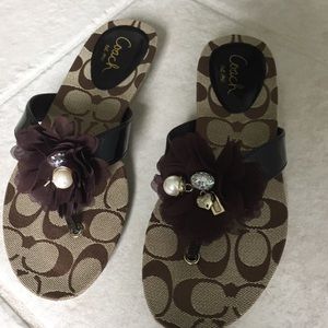 Coach sandals size 5- I’ throw in the Coach crossbody bag for 90.00 both items.